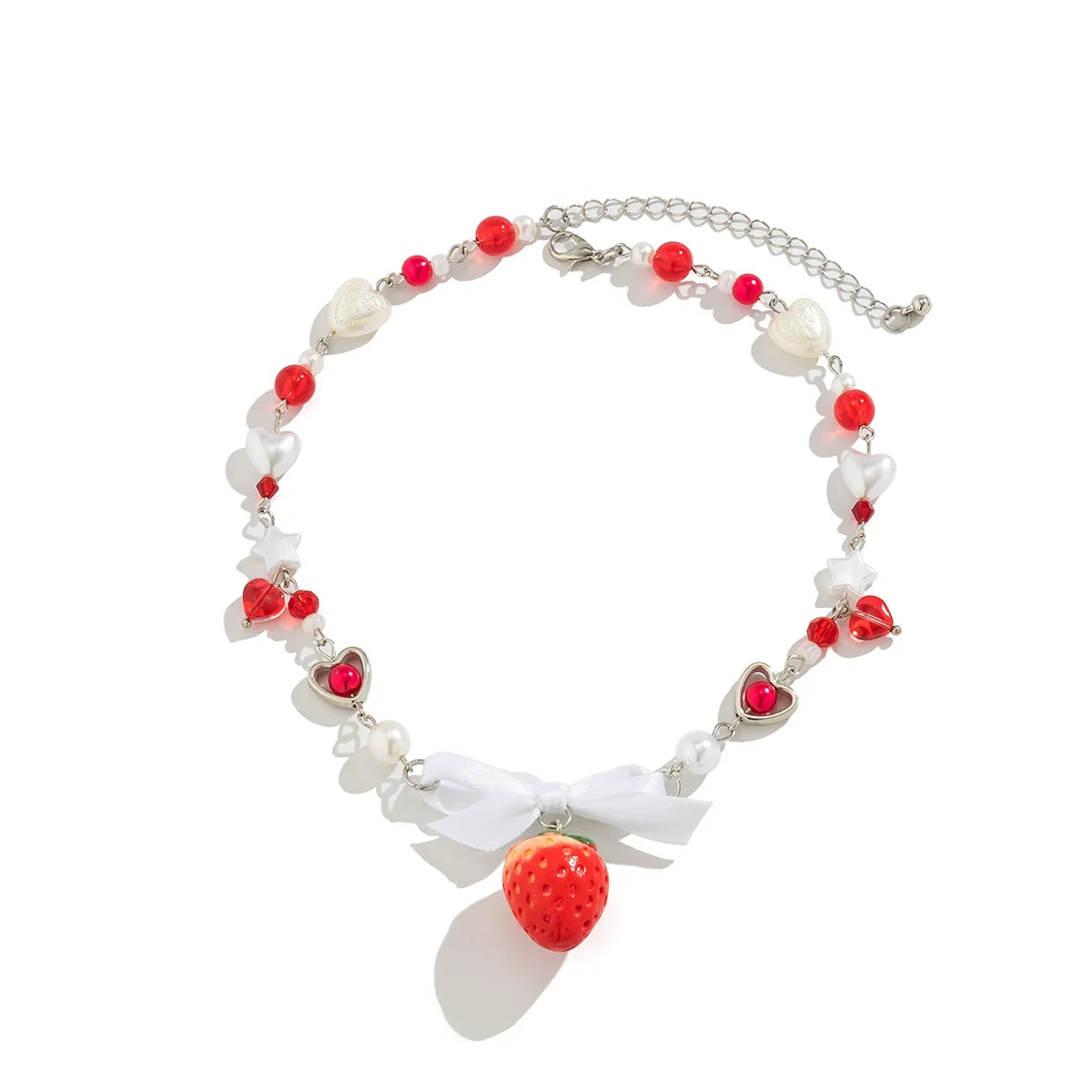 Kynslie Crystal Pearl Strawberry Necklace - Style One