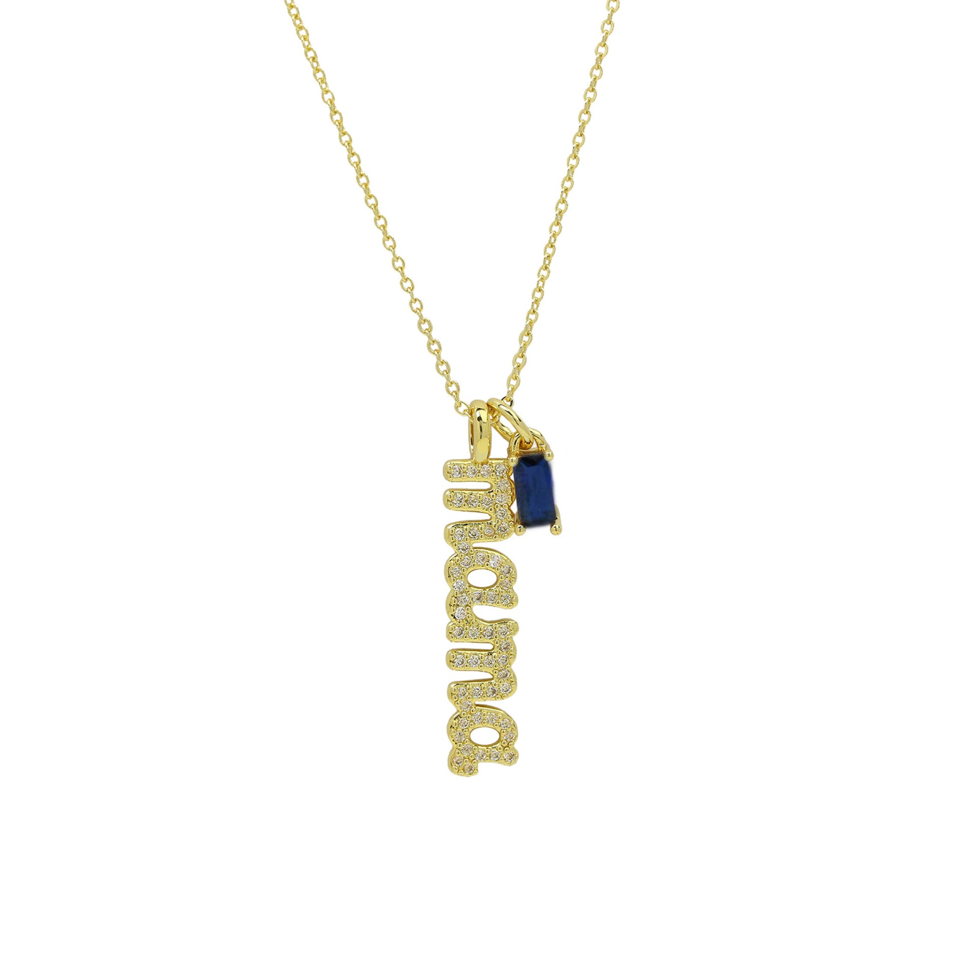 Alayjah Mama Birthstone Necklace - September Birthstone Necklace [W47KJJM8]