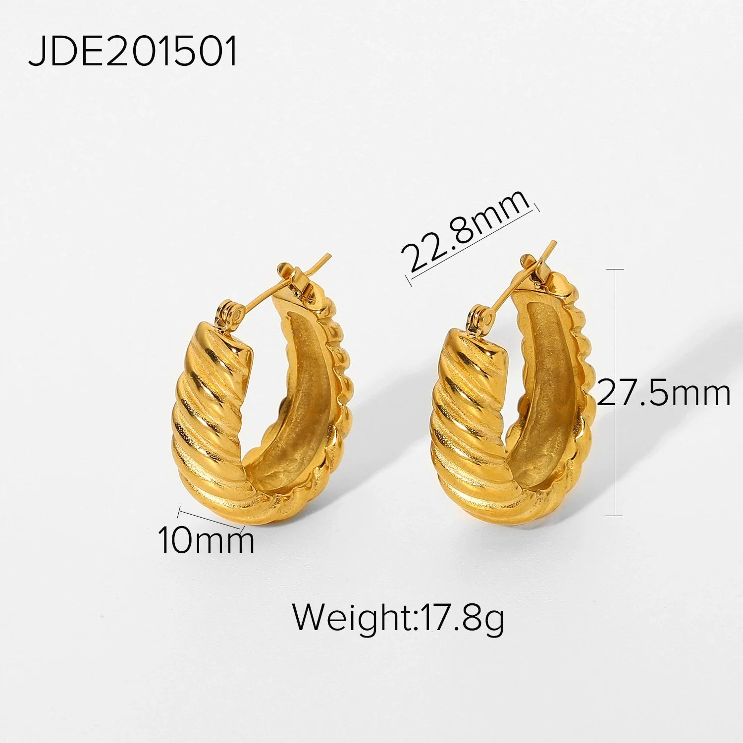 Aine Croissant Hoop Earrings - JDE201501