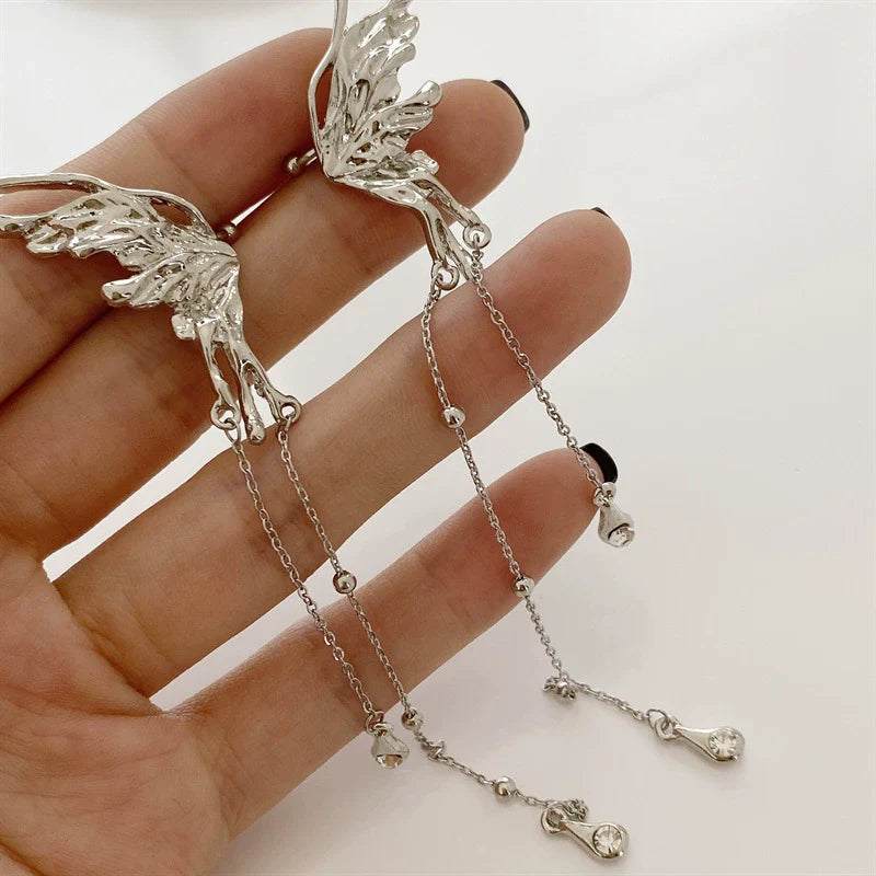 Haven Crystal Butterfly Ear Cuff - Butterfly Ear Cuff Pair