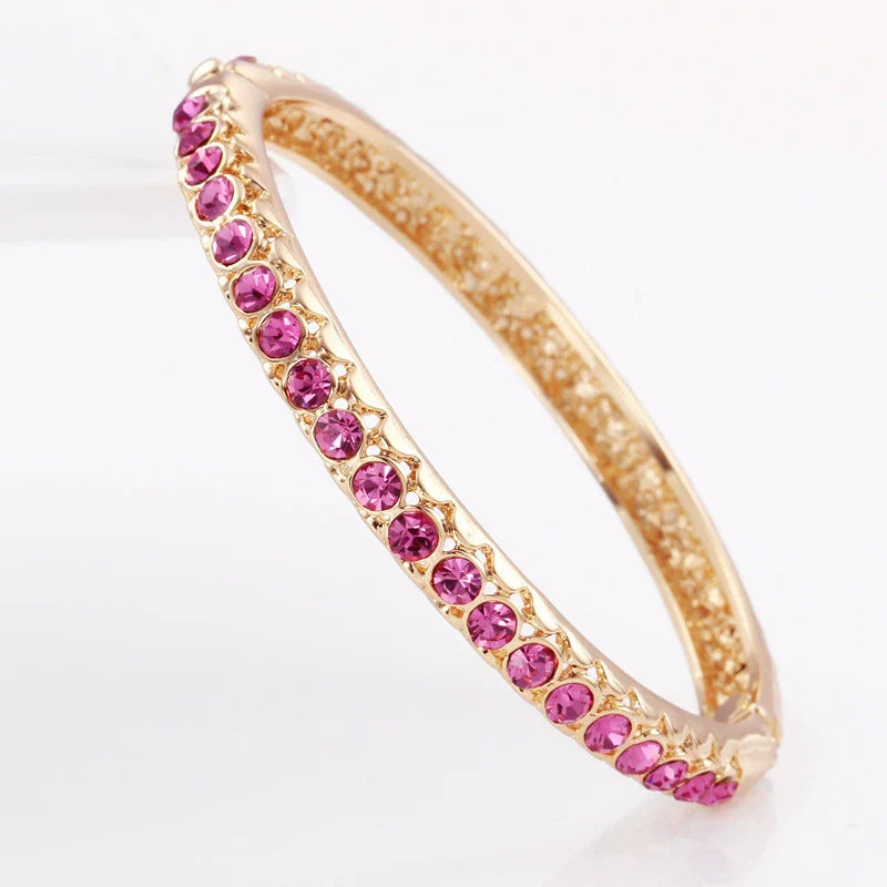 Audrey CloisonnŽ Crystal Bangle - Pink