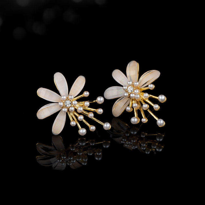 Navaeh Floral Pearl Tassel Earrings - EA08468T046 [SH6JCQZM]