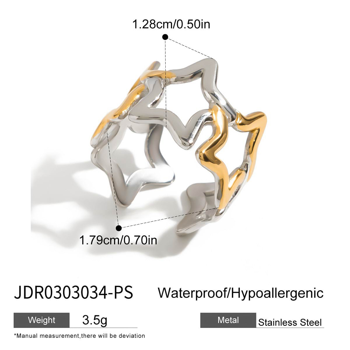 Anaisha Star Stainless Ring - Star Ring Variant PS [IMI4KMVP]