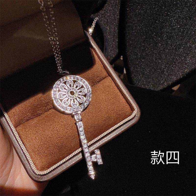Kinslee Sparkling Key Necklace - Style Four [YF6LVRQL]