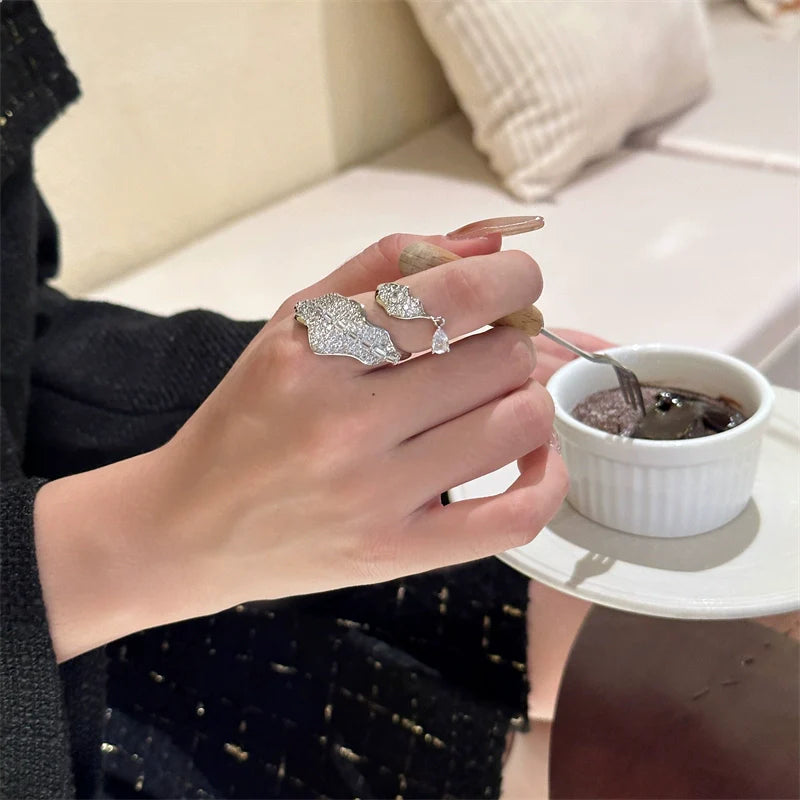 Zoi Glistening Leaf Open Ring - Open One Size