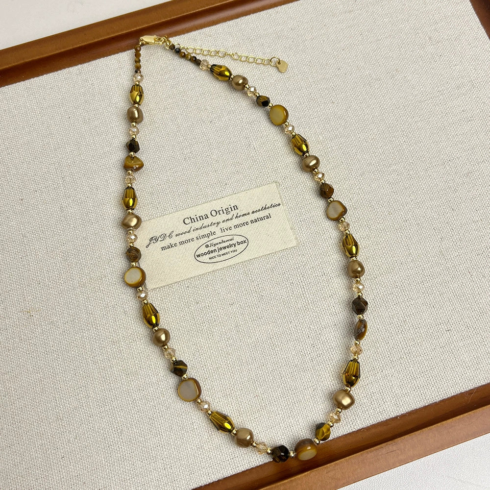 Daylin Maillard Beaded Necklace - Tiger Eye Beaded Necklace [CHTJXRYZ]