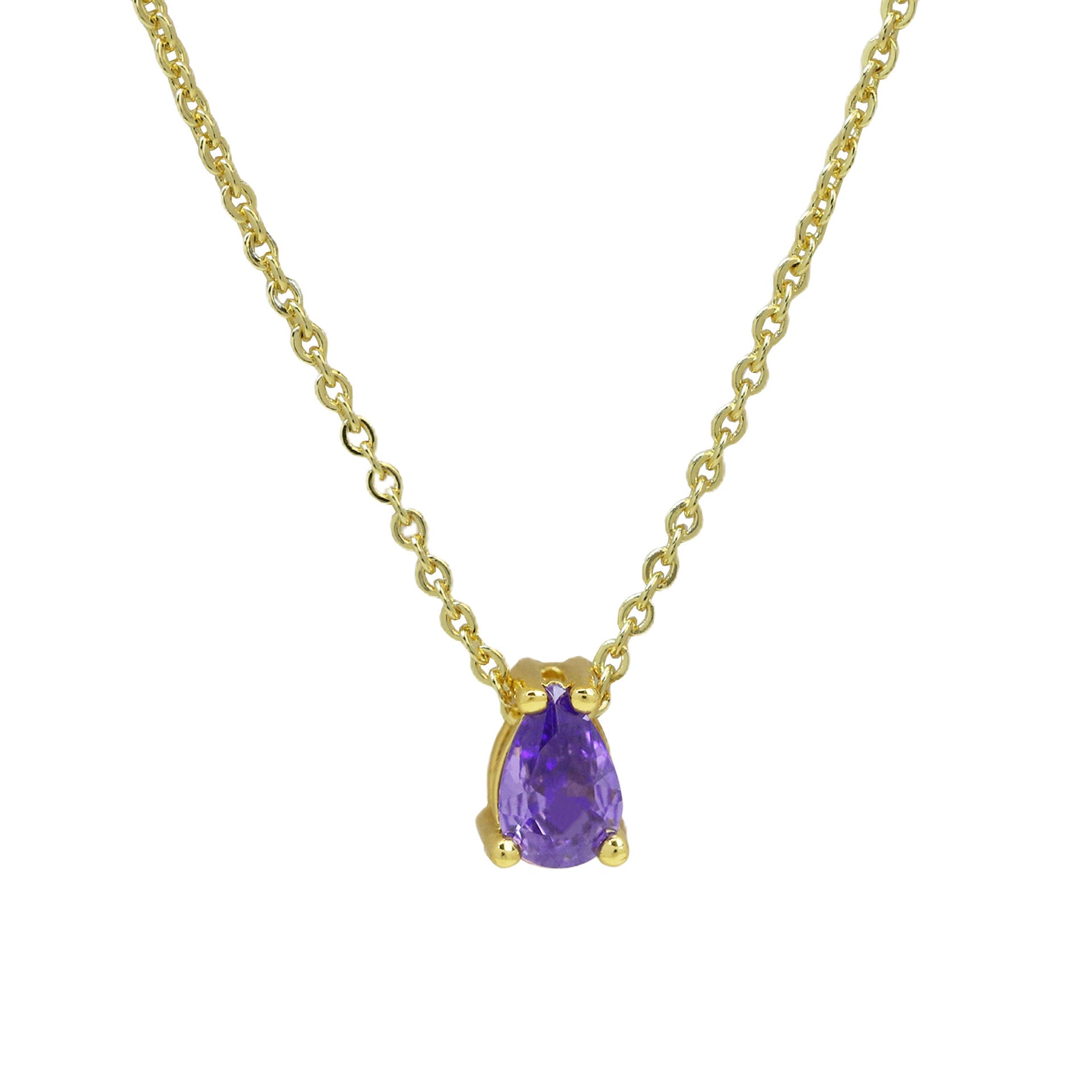 Skylan Birthstone Pendant Necklace - Necklace February Birthstone [7AXIVPEO]