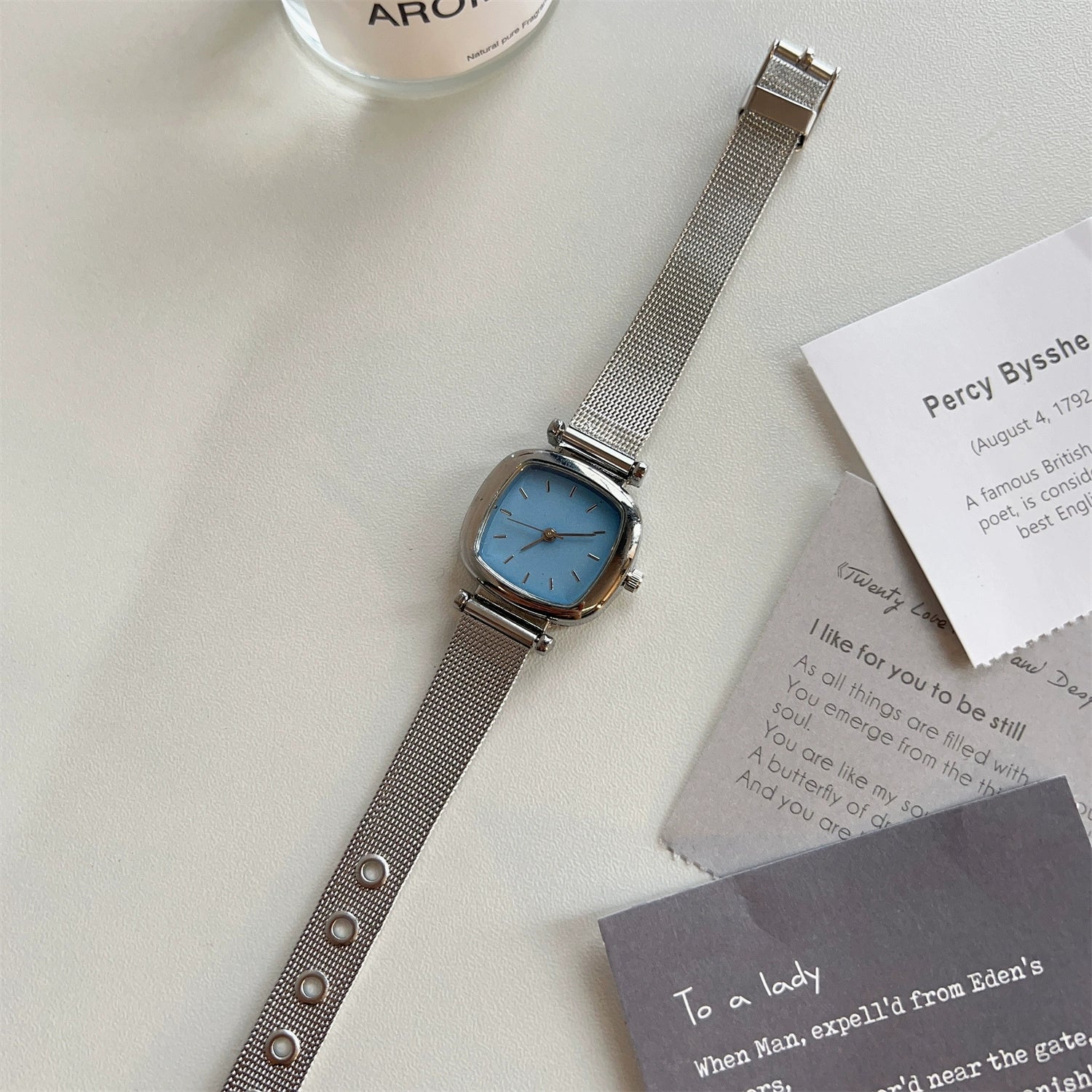 Rita Square Quartz Watch - Blue Dial [CX2UHXJQ]