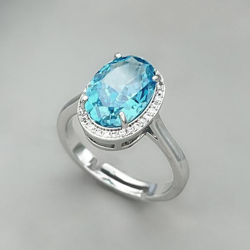 Kellyn Zircon Oval Statement Ring - Style 3 [BGZG4QJS]