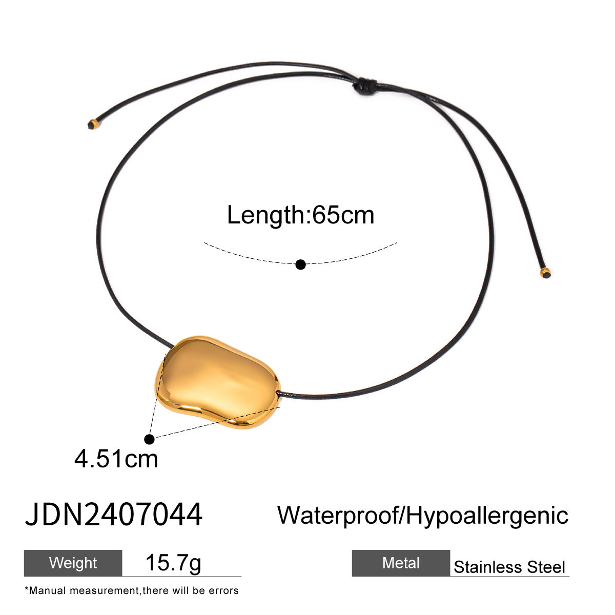 Ayva Asymmetric Pendant Necklace - JDN2407044 [X4SX30W7]