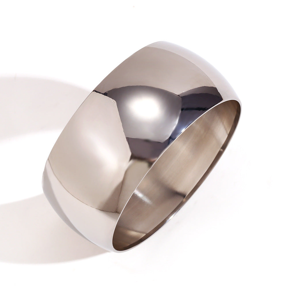 Carissa Polished Cuff Bracelet - 30mm Width, 60mm Inner Diameter - Silver [O208E6C4]
