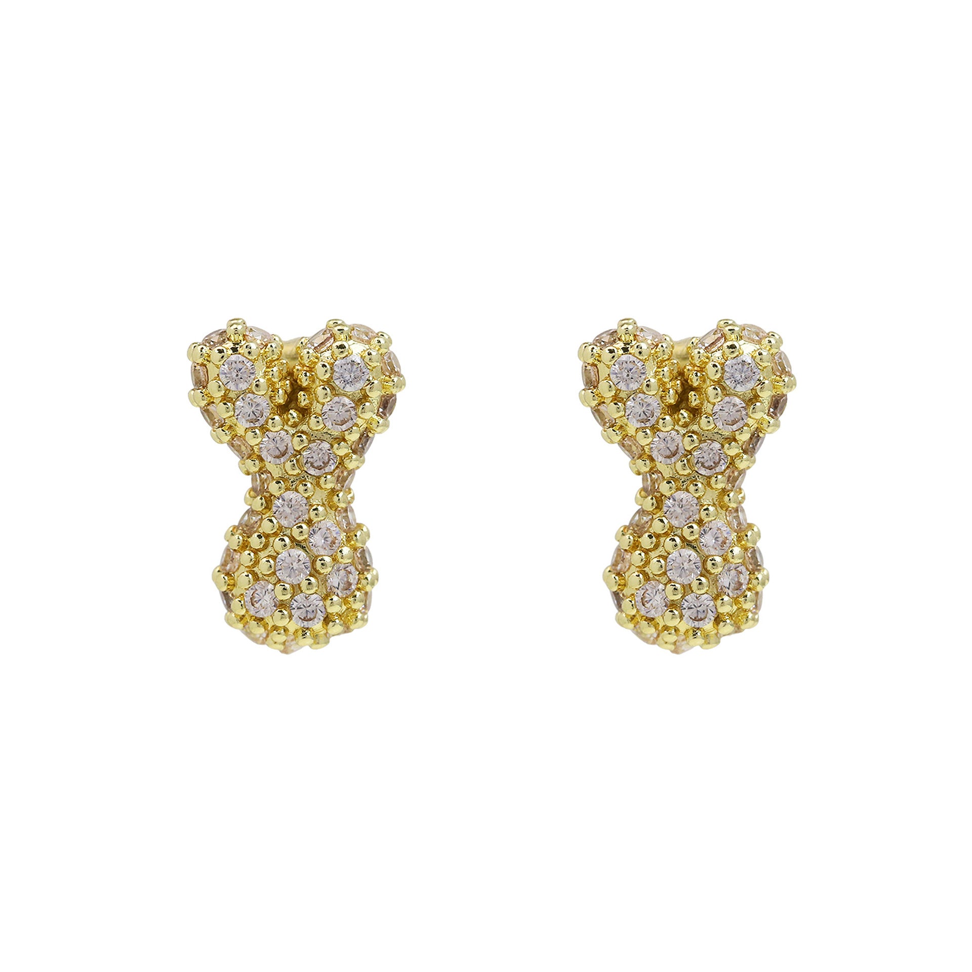 Lillyann Zircon Bubble Letter Earrings - Y [BX2BW4HF]
