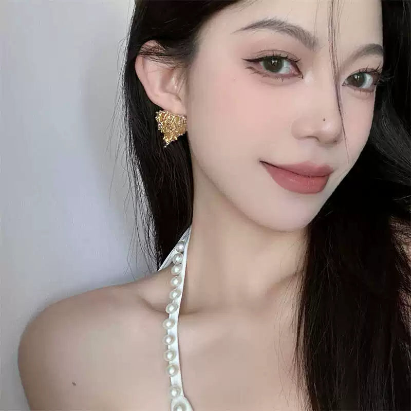 Diem Zircon Heart Hoops - Gold [BTHRJJ90]