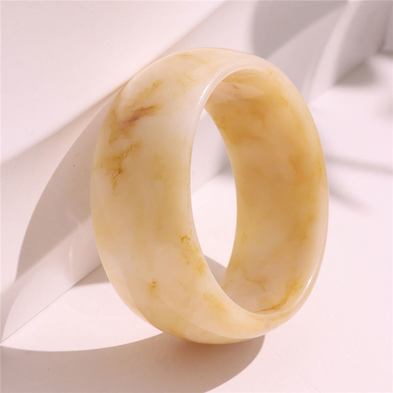 Alisia Swirl Resin Bracelet - Clear Multi-Swirl (Inner Diameter 6.7cm) [5KKQSKUP]