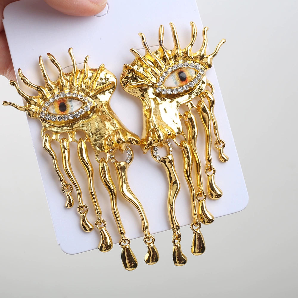 Adriella Baroque Eye Earrings - Converter Ear Clip [ZLOO86XF]