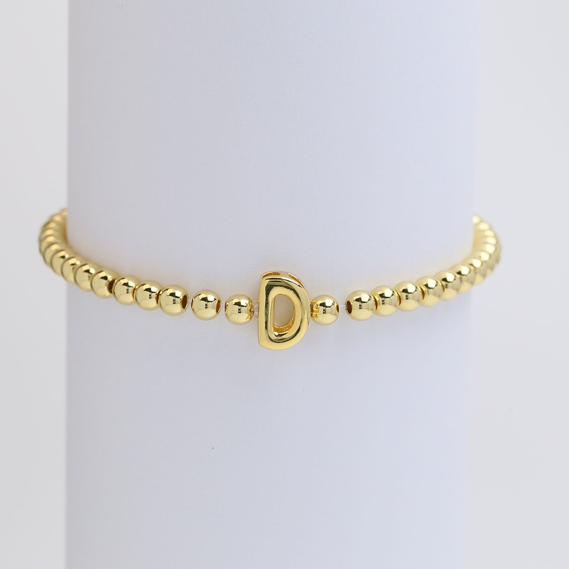 Jorie Polished Letter Bracelet - D [S1BQM7N9]