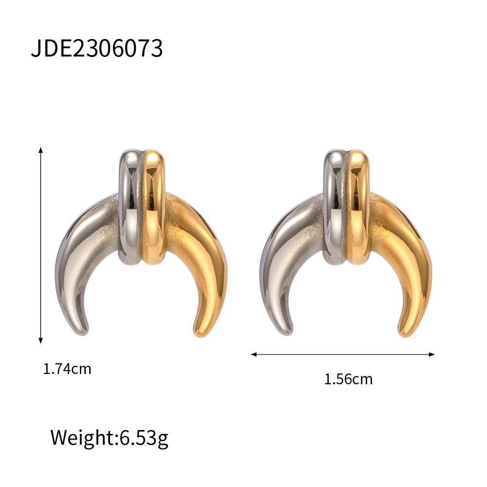 Ahlam C-Shaped Statement Earrings - JDE2306073 [6S5PWZLY]