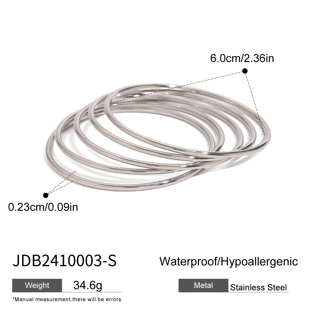 Tyana Sleek Bangle Bracelet - JDB2410003-S [ZTJ2IZD6]