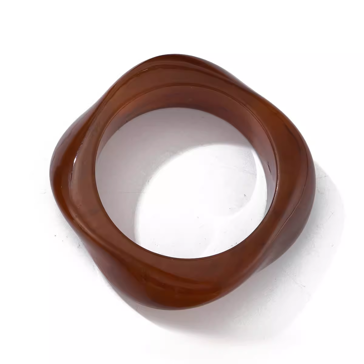 Takiyah Irregular Acrylic Bracelet - Dark Coffee