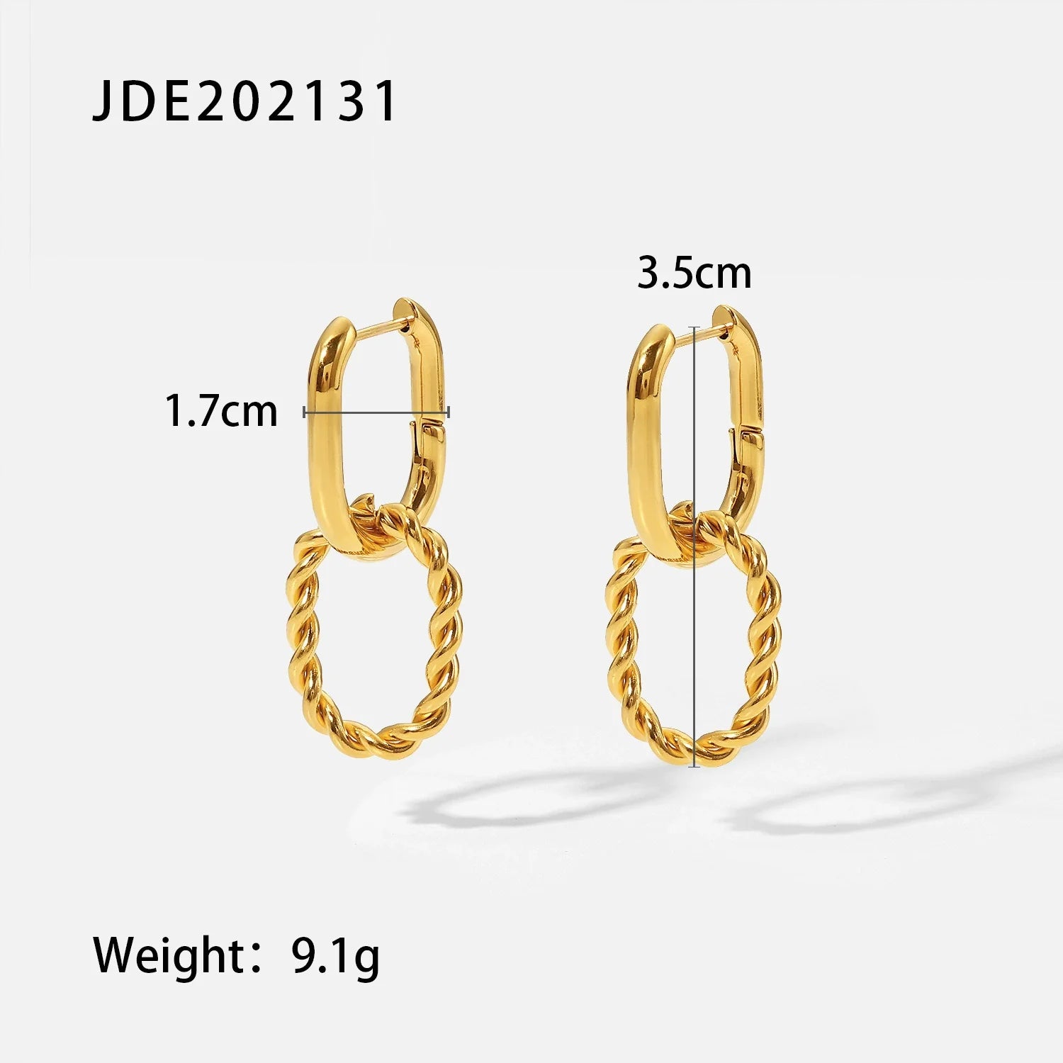 Ibtisam Twisted Hoop Earrings - JDE202131