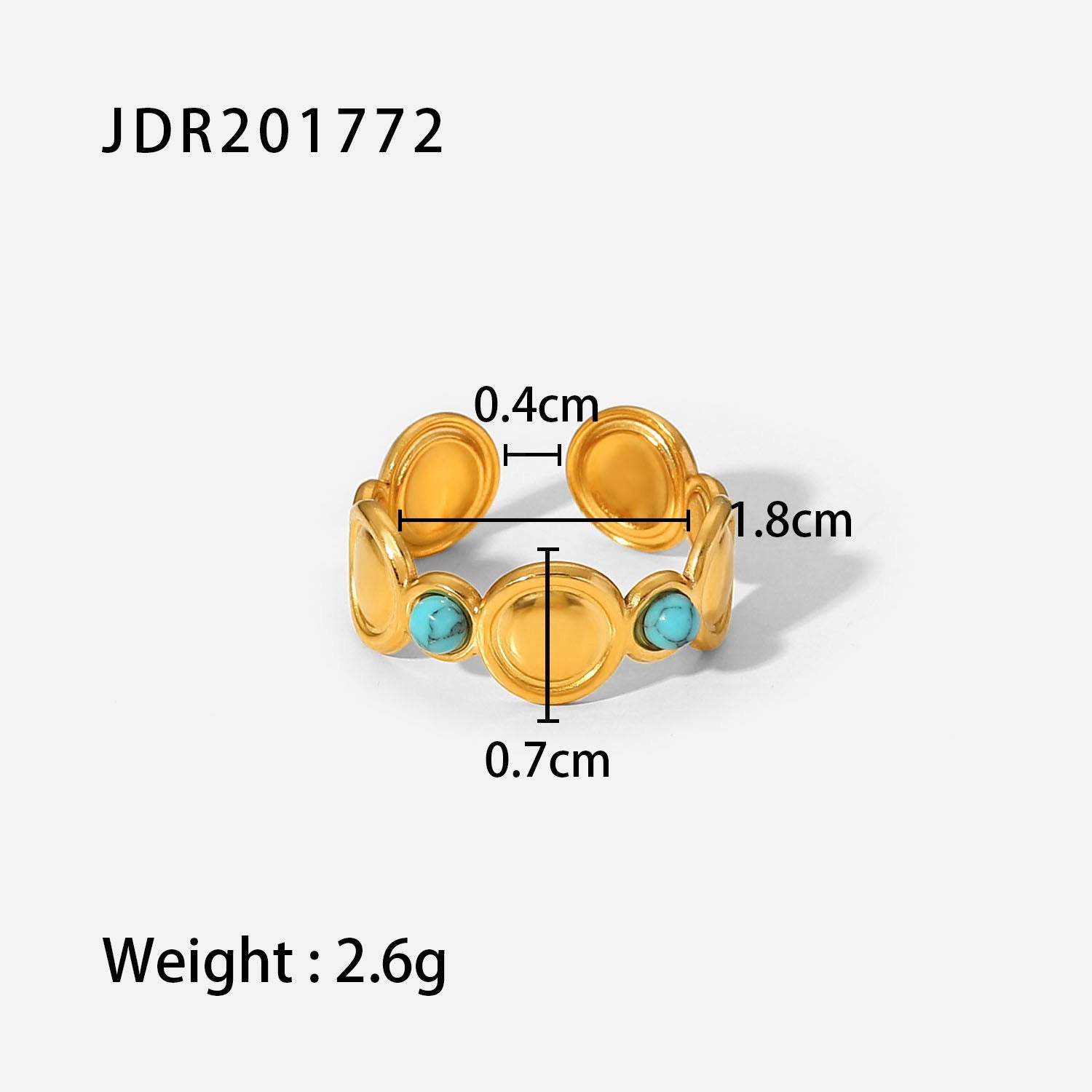 Grey Statement Gemstone Ring - JDR201772 [EYJRF4FI]