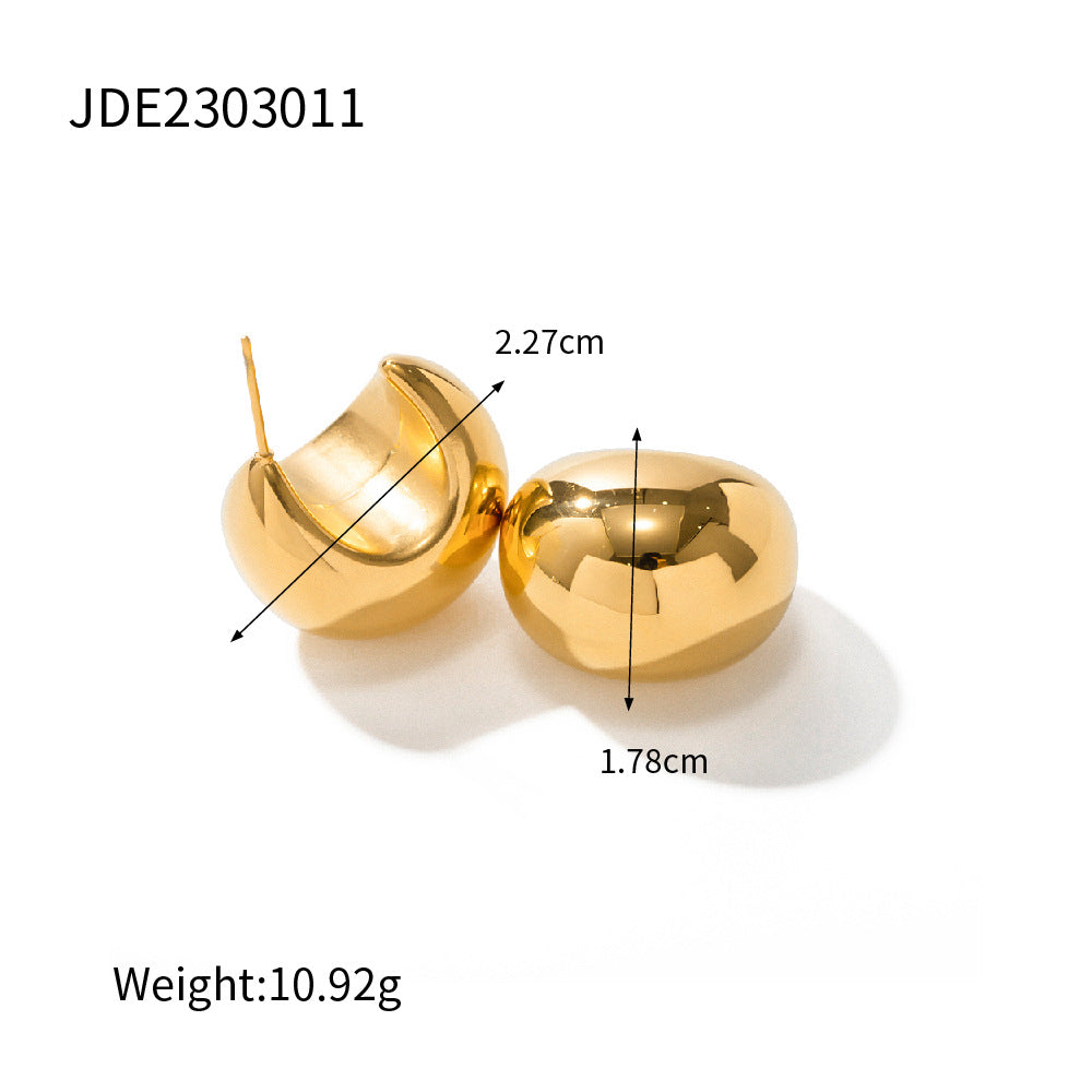 Athziri Bold C-Hoop Earrings - Gold-tone [EKYZBOSI]