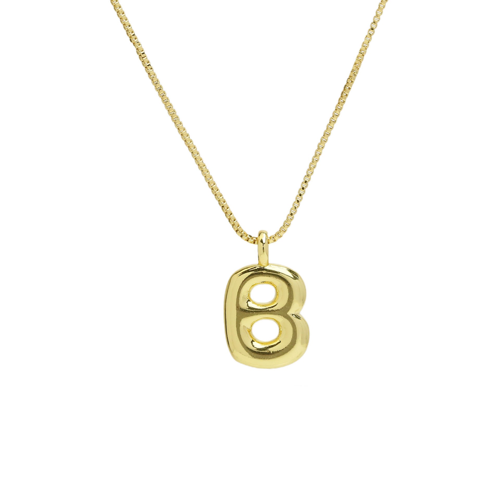Odalys Gold Initial Pendant - Necklace B [LFLDR4JQ]