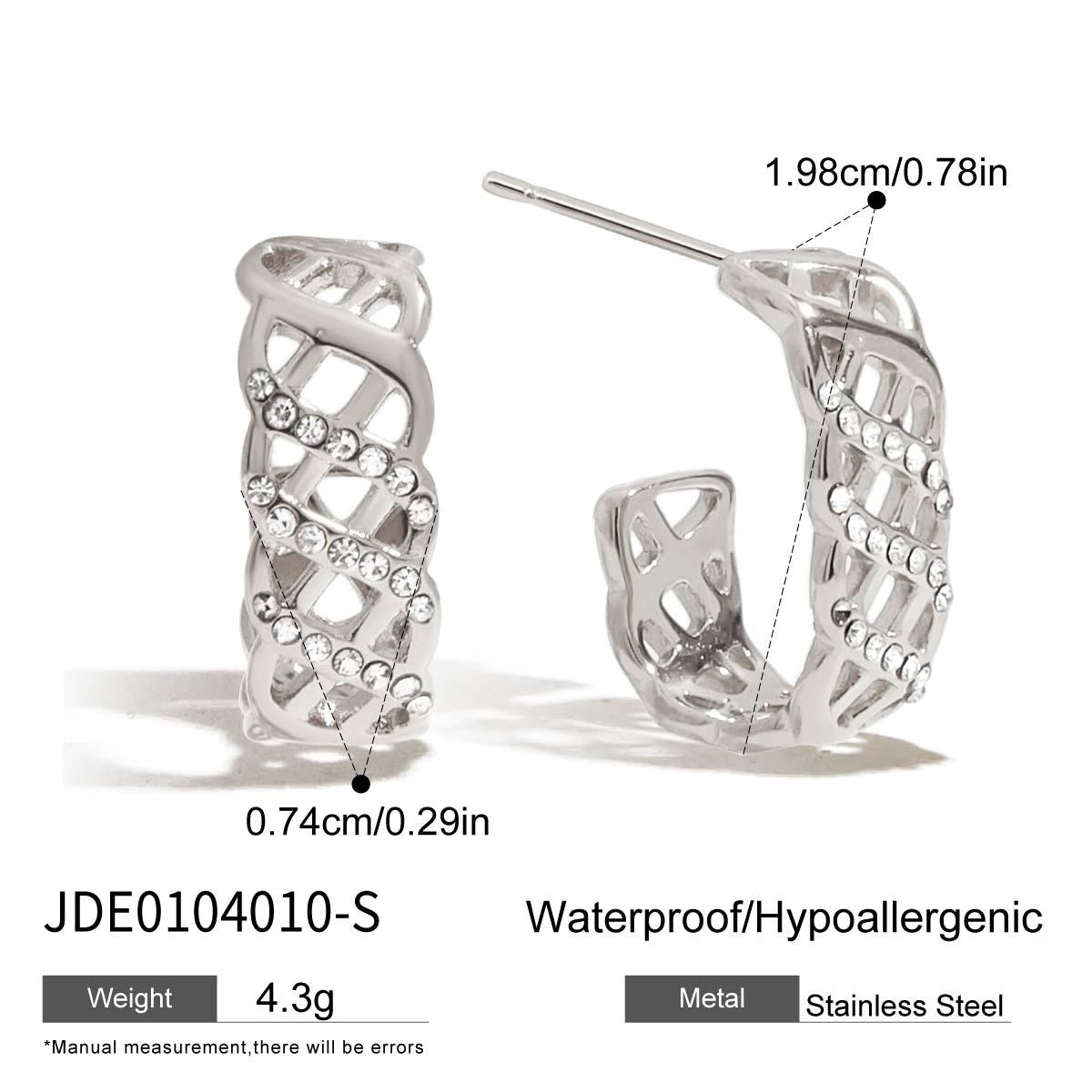 Alexandria Geometric Hoop Earrings - Polished Silver Tone [KAD9YSL9]
