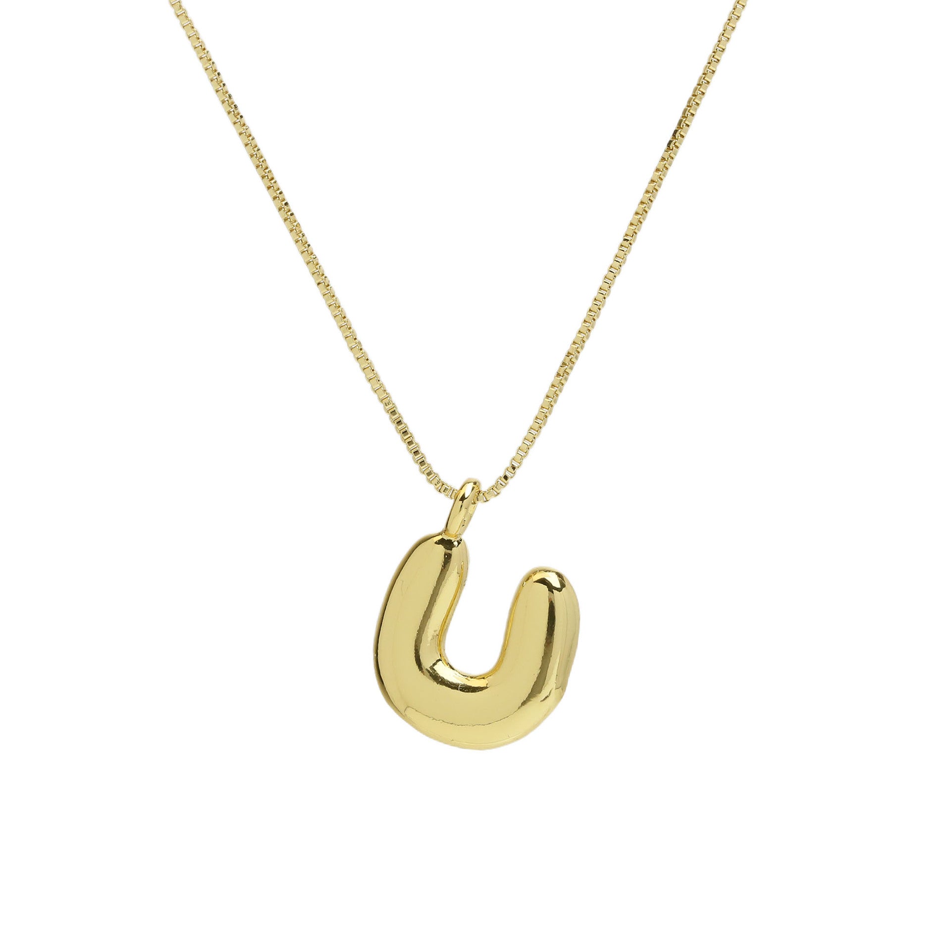 Odalys Gold Initial Pendant - Necklace U [AMF0VG64]