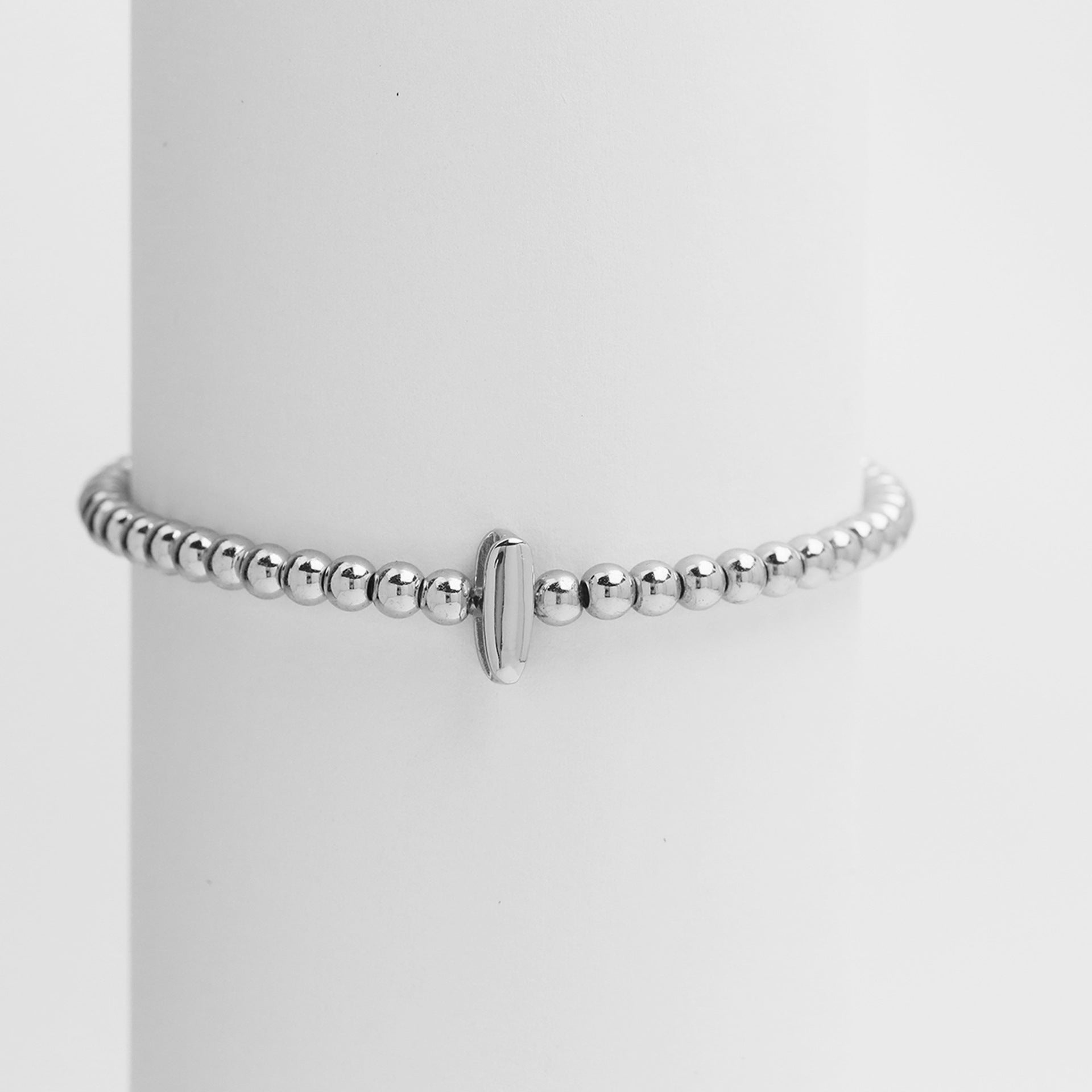 Jorie Polished Letter Bracelet - Silver I [FDG7W8K8]