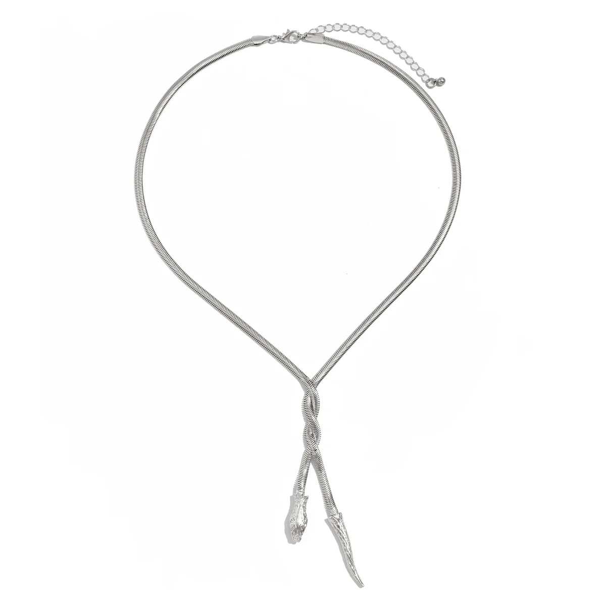 Kinsleigh Serpent Chain Necklace - Style Two Silver