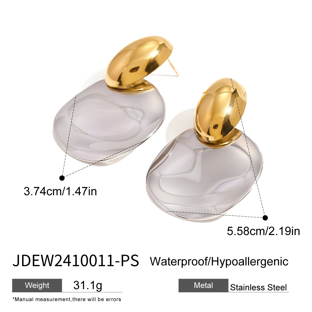 Kaylynn Sculptural Statement Earrings - JDEW2410011-PS [PC04656G]