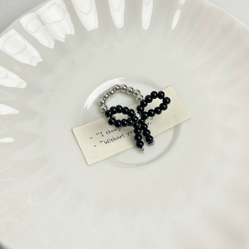 Azuri Gemstone Charm Ring - Black [HHD9EDIC]