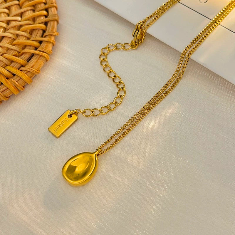 Angelise Baroque Pearl Necklace - Titanium Steel Necklace [6NT30UOU]
