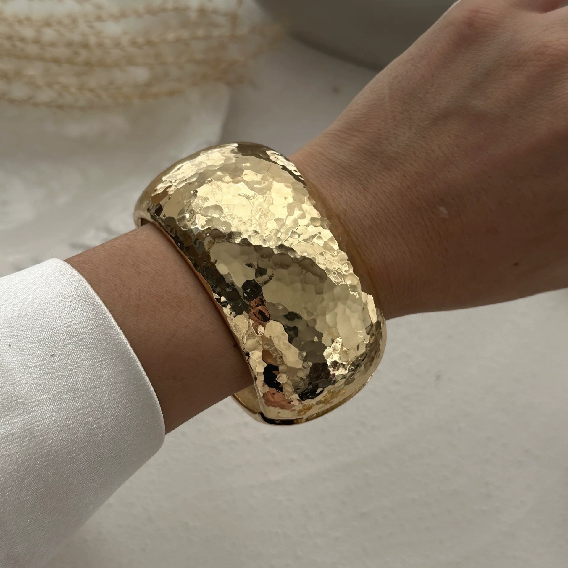 Zamiya Sculptural Metal Bangle - As Pictured