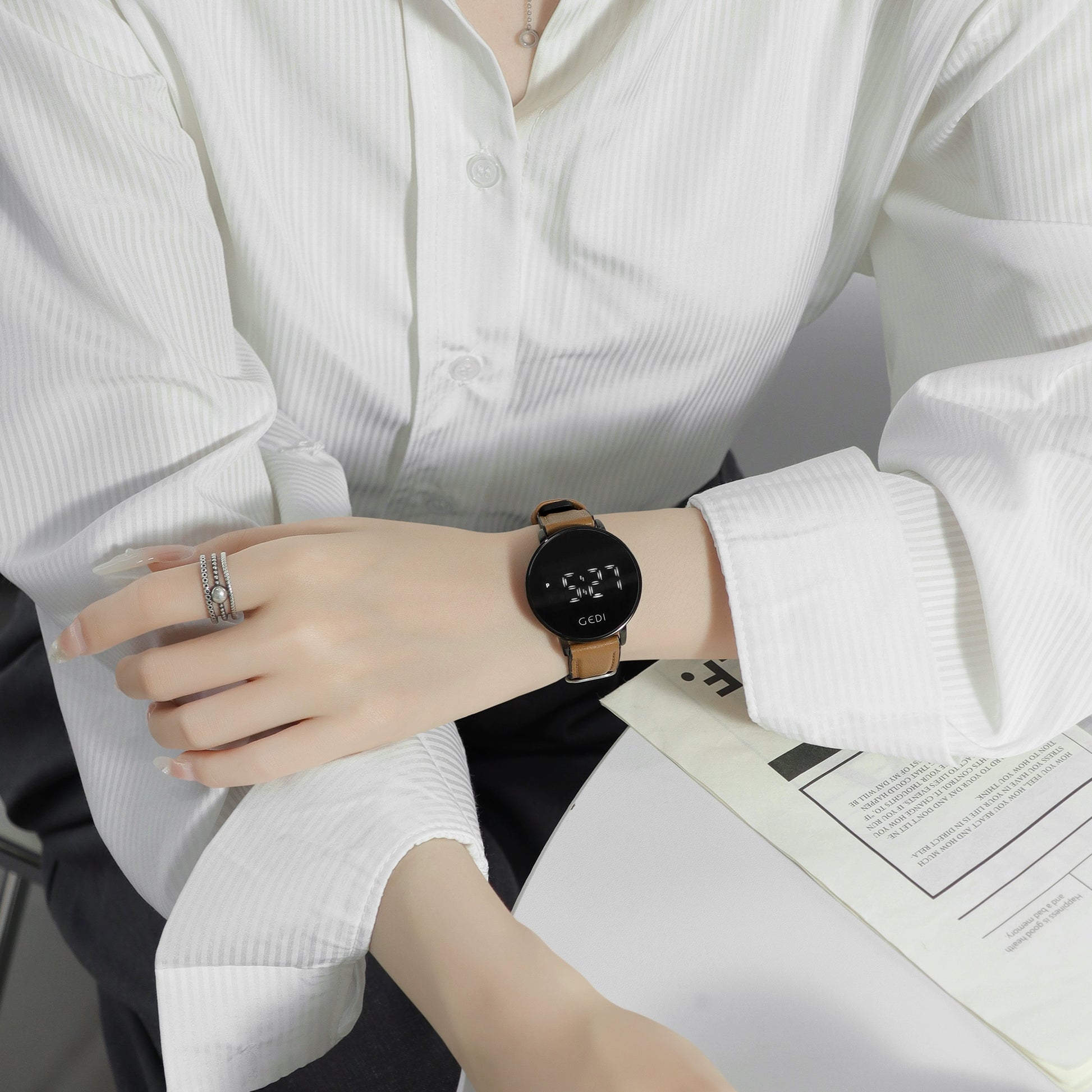 Riva Modern Digital Watch - Retro Brown [7SY5EYS5]