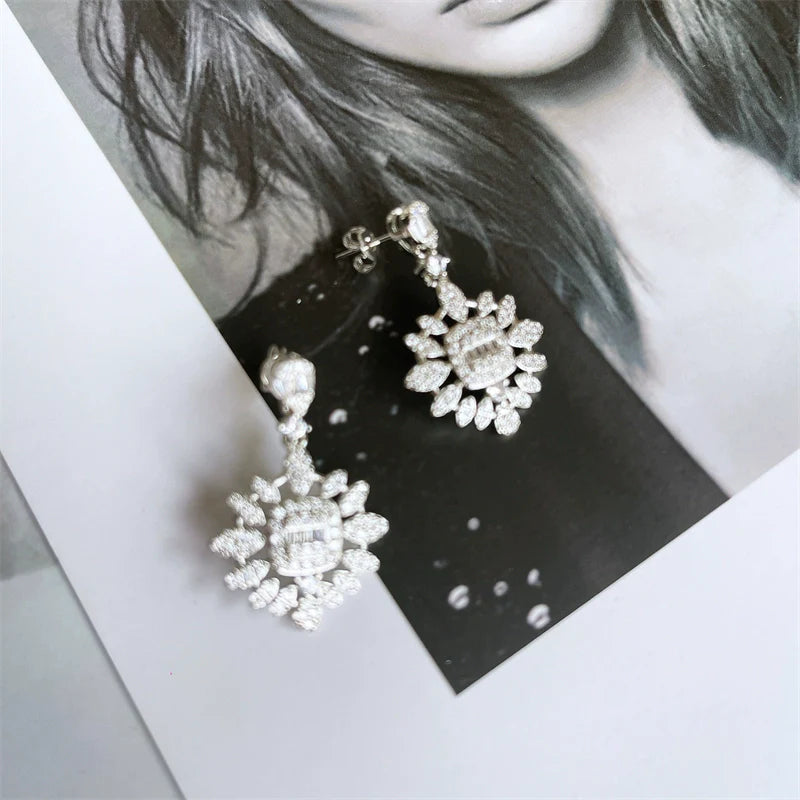 Adalae Retro Zircon Drop Earrings - Style Three