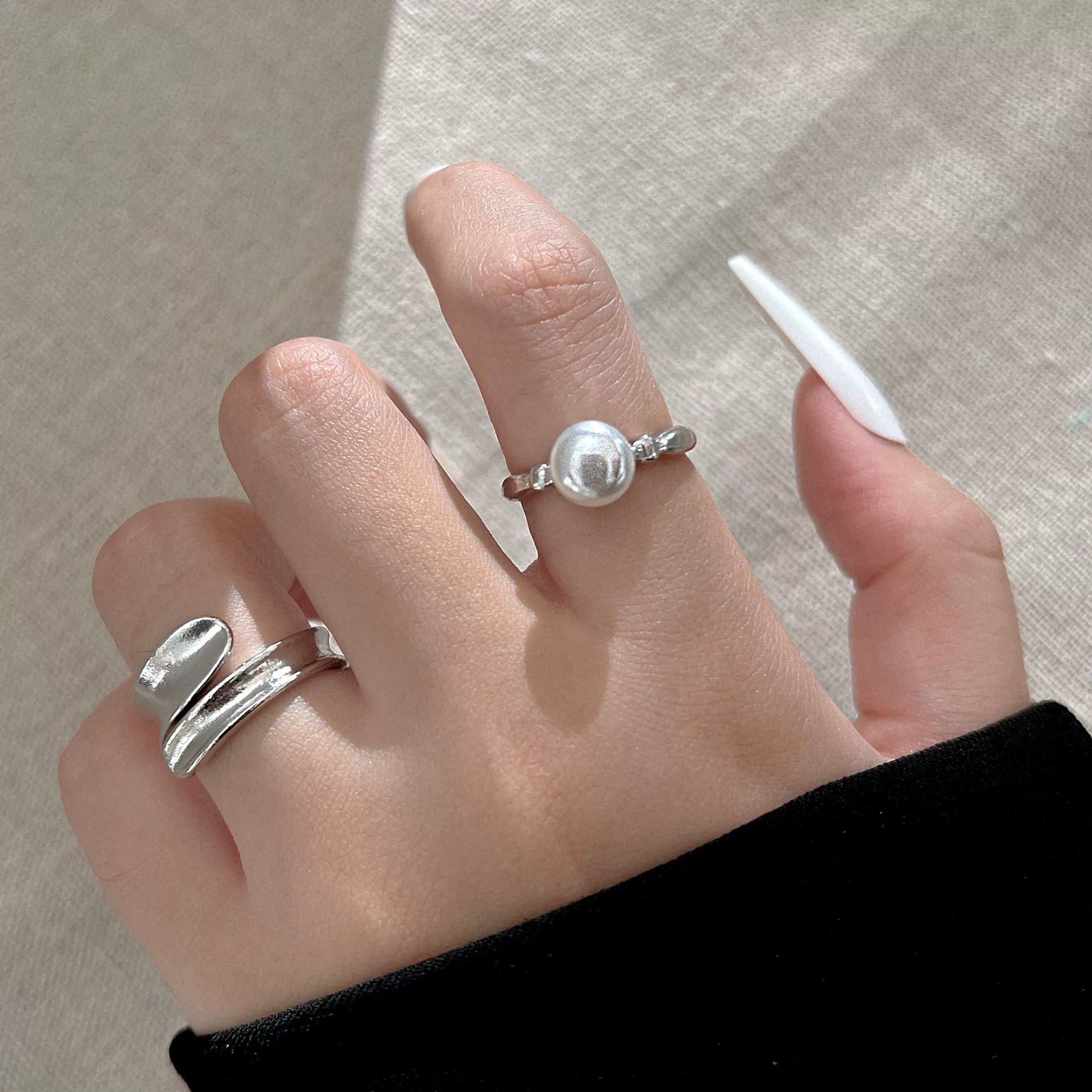 Jia Staggered Open Ring - Style 3 [P80X2EHN]