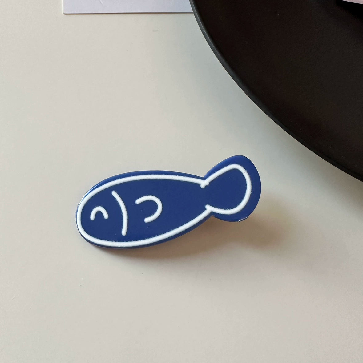 Camillia Whimsical Fish Clips - Dark Blue Small Fish [0QZAQJ6X]
