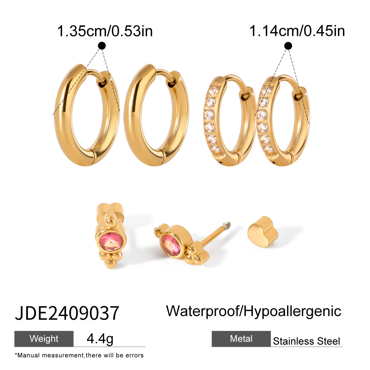 Kaiah Three-Pair Earring Set - JDE2409037 [589YCPAY]