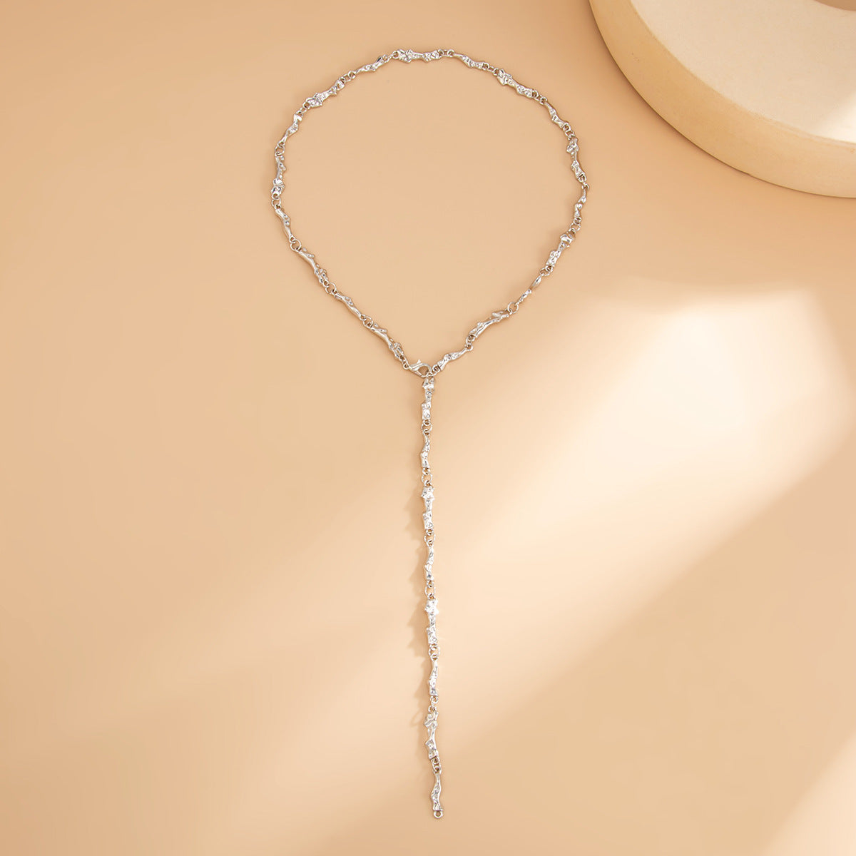 Lunabelle Bow Y-Chain Necklace - Silver (Style 7235) [GVGQWER0]