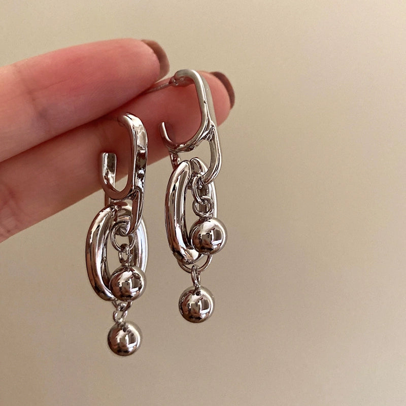 Island Silver Geometric Hoops - Silver [9EFX2YIS]