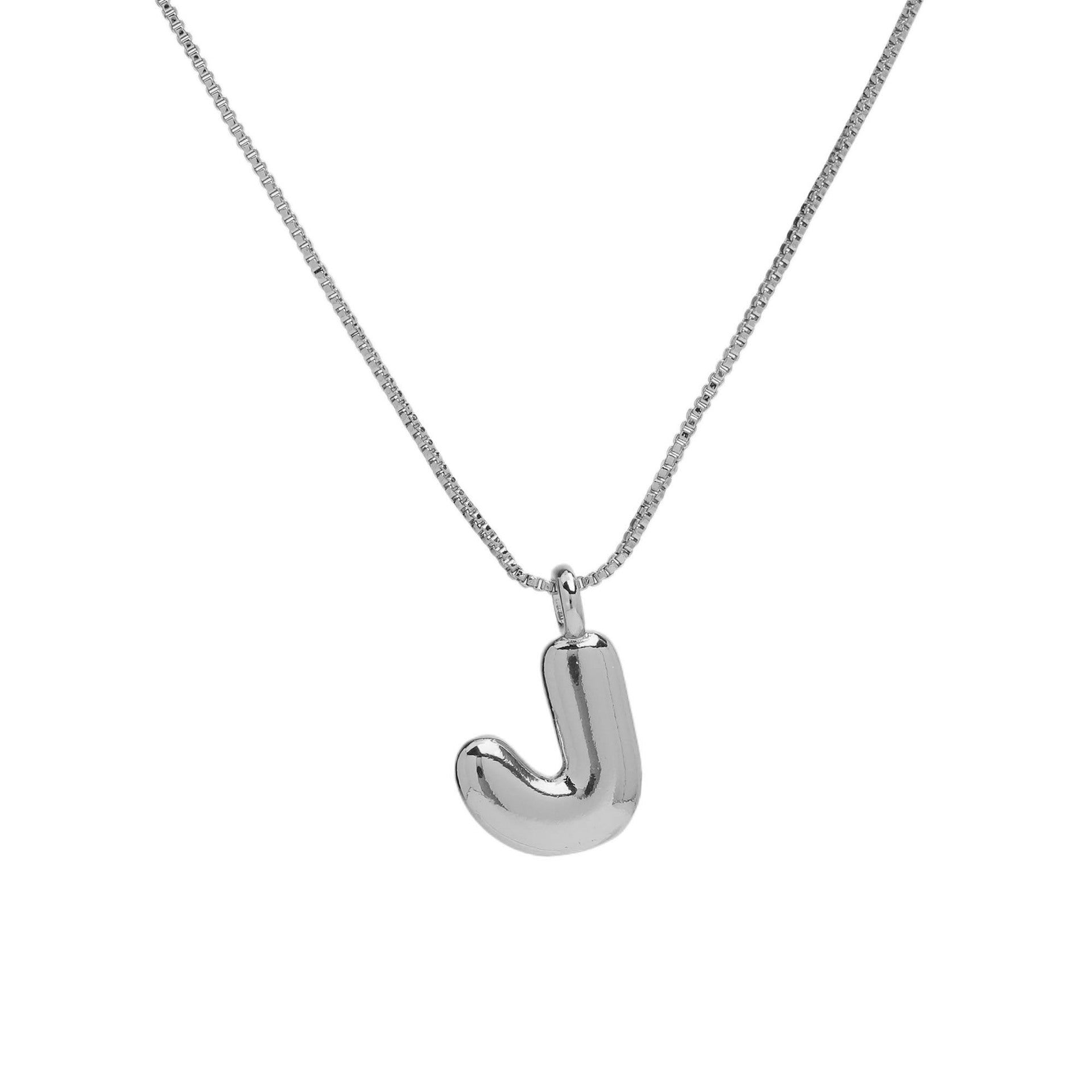 Jesenia Bubble Initial Necklace - Letter J [7CPFH9NS]