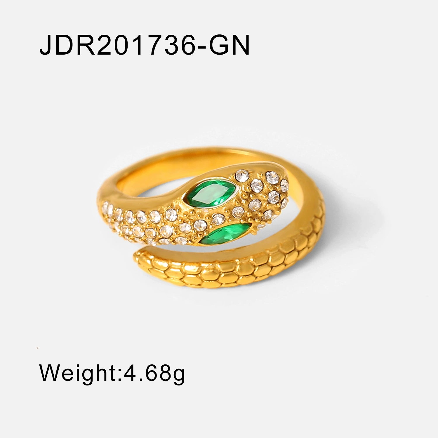 Airabella Serpent Open Ring - JDR201736-GN-7 [I0XR6FE1]