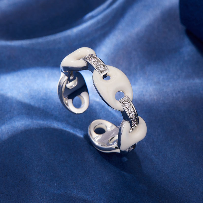 Emelie Enamel Pig Nose Ring - Style 1 [6K06BGW6]