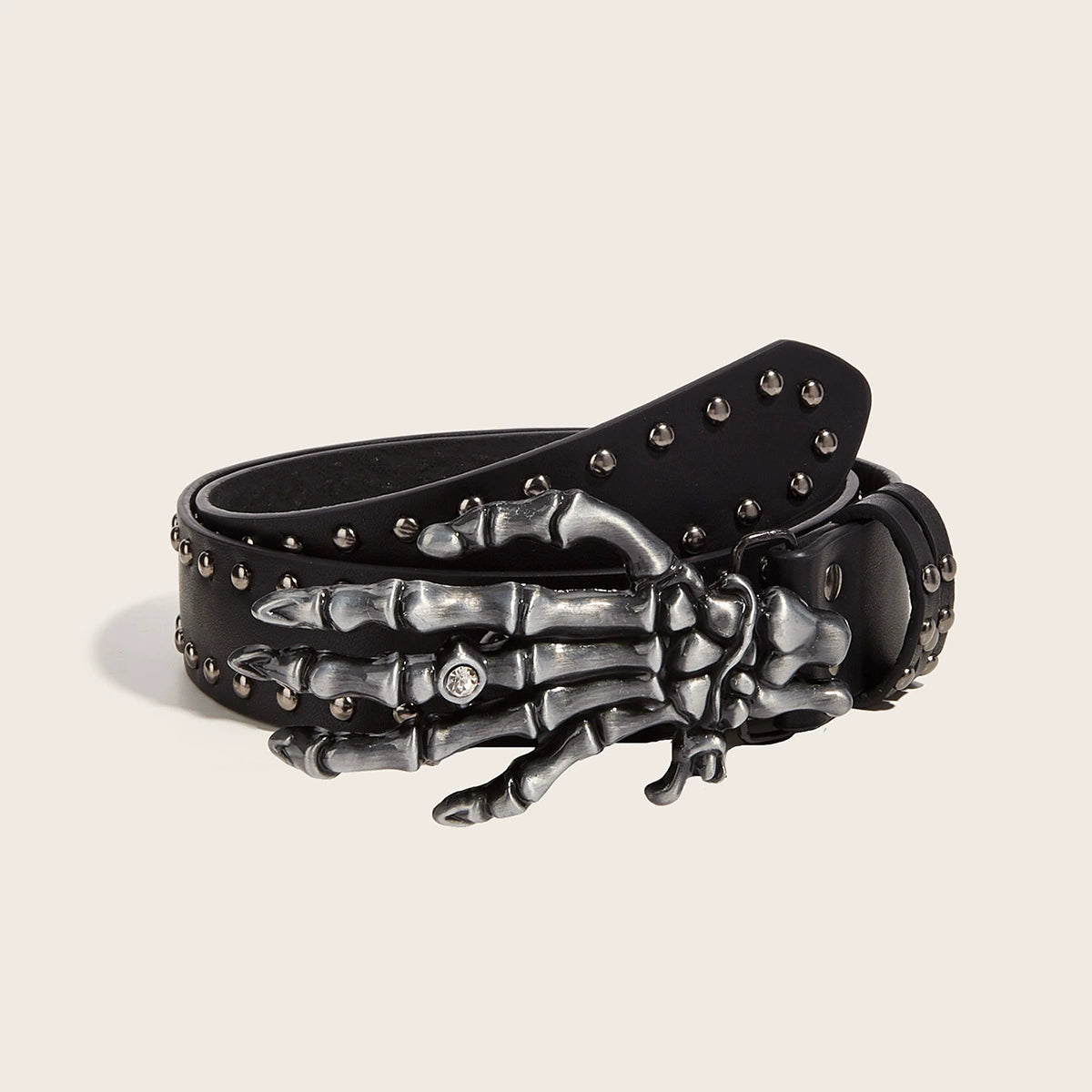 Bellamie Skull Rivet Belt - Skull Belt [DZ7EZMF3]