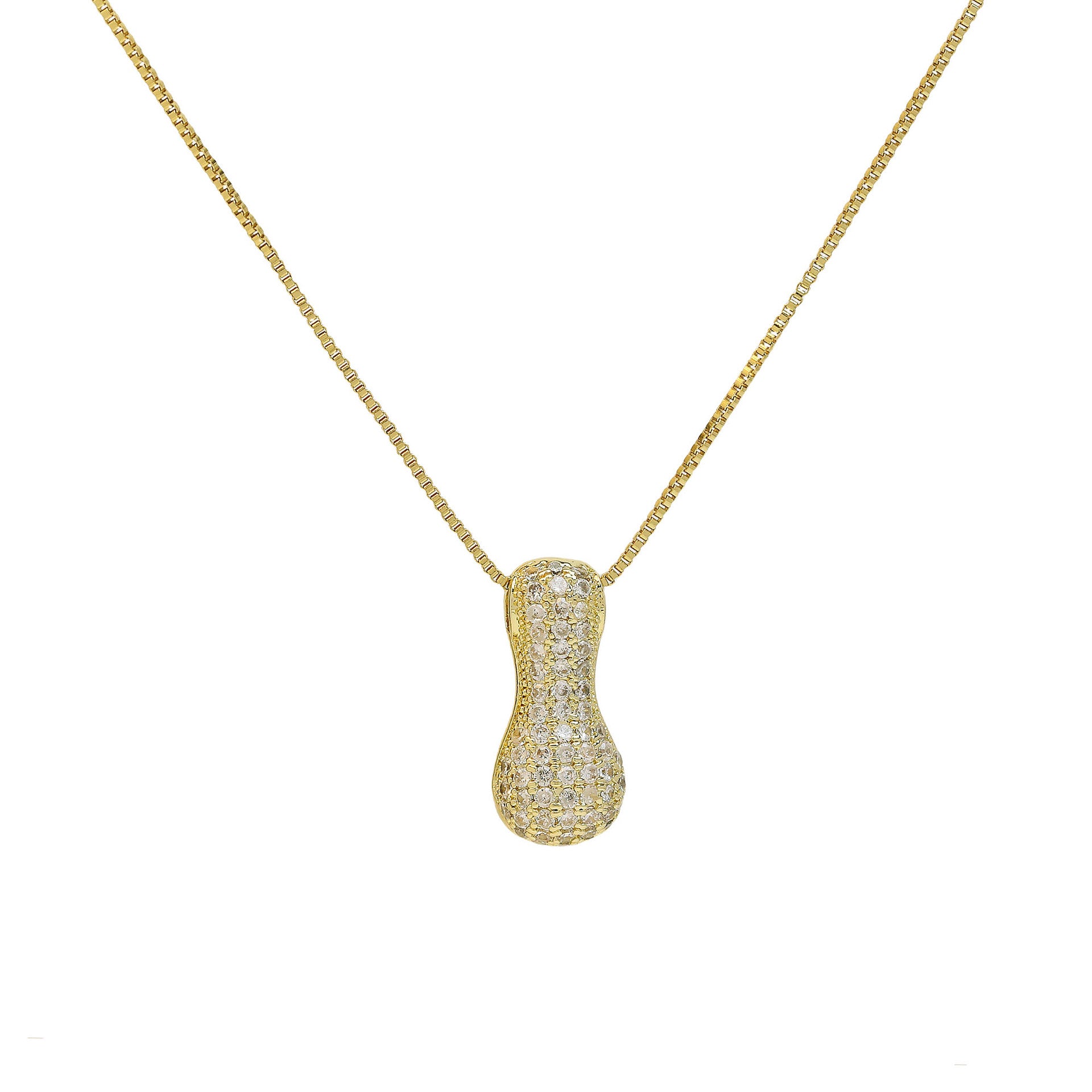 Zaidee Bubble Initial Necklace - Initial I [PBDL4KCT]