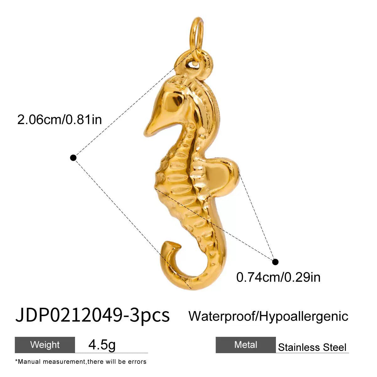 Kaylea Titanium Charm Pendants - JDP0212049-3pcs [RZK61DLN]