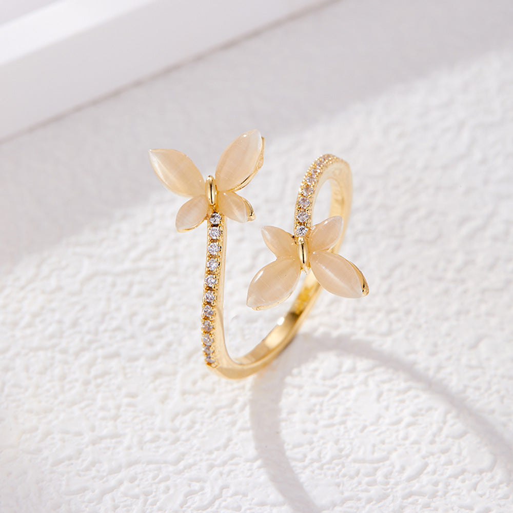 Everley Butterfly Adjustable Ring - Style 2 [DK5H4TUX]