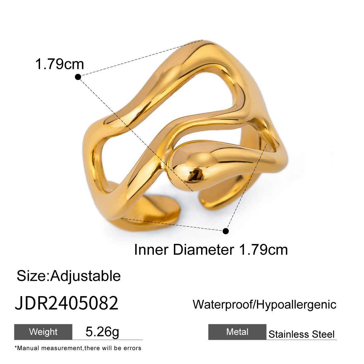 Abbygail Chunky Open Ring - Silver Tone [J9DH21D3]